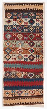 An Adana Kilim fragment, c. 201 x 83 south anatolia, mid 19th century.
