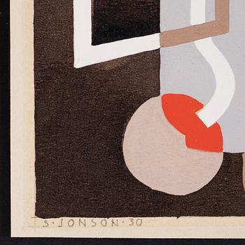 Sven Jonson, Composition with vase in window.