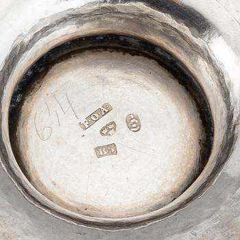 A Swedish 19th century parcel-gilt silver cream-jug, mark of Oskar Ahlström, Södertälje 1856.