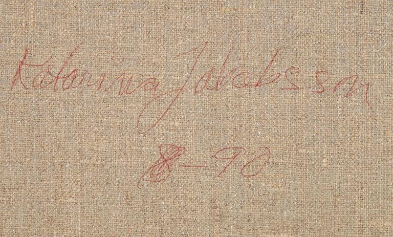 Katarina Jakobsson, olja på duk, signerad och daterad -90 a tergo.