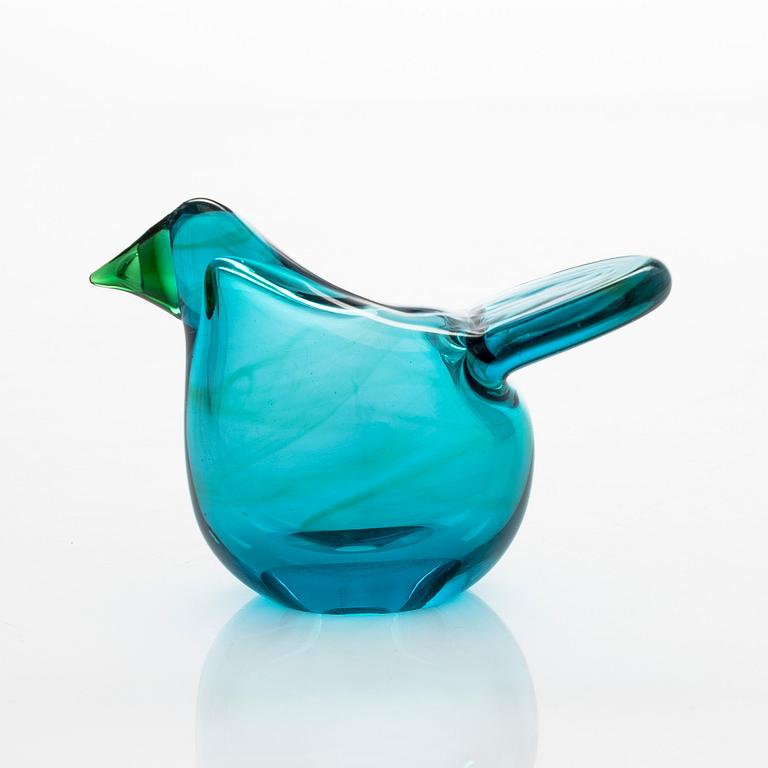 Oiva Toikka, Glass bird, "Flycatcher" signed Oiva Toikka Nuutajärvi Notsjö.