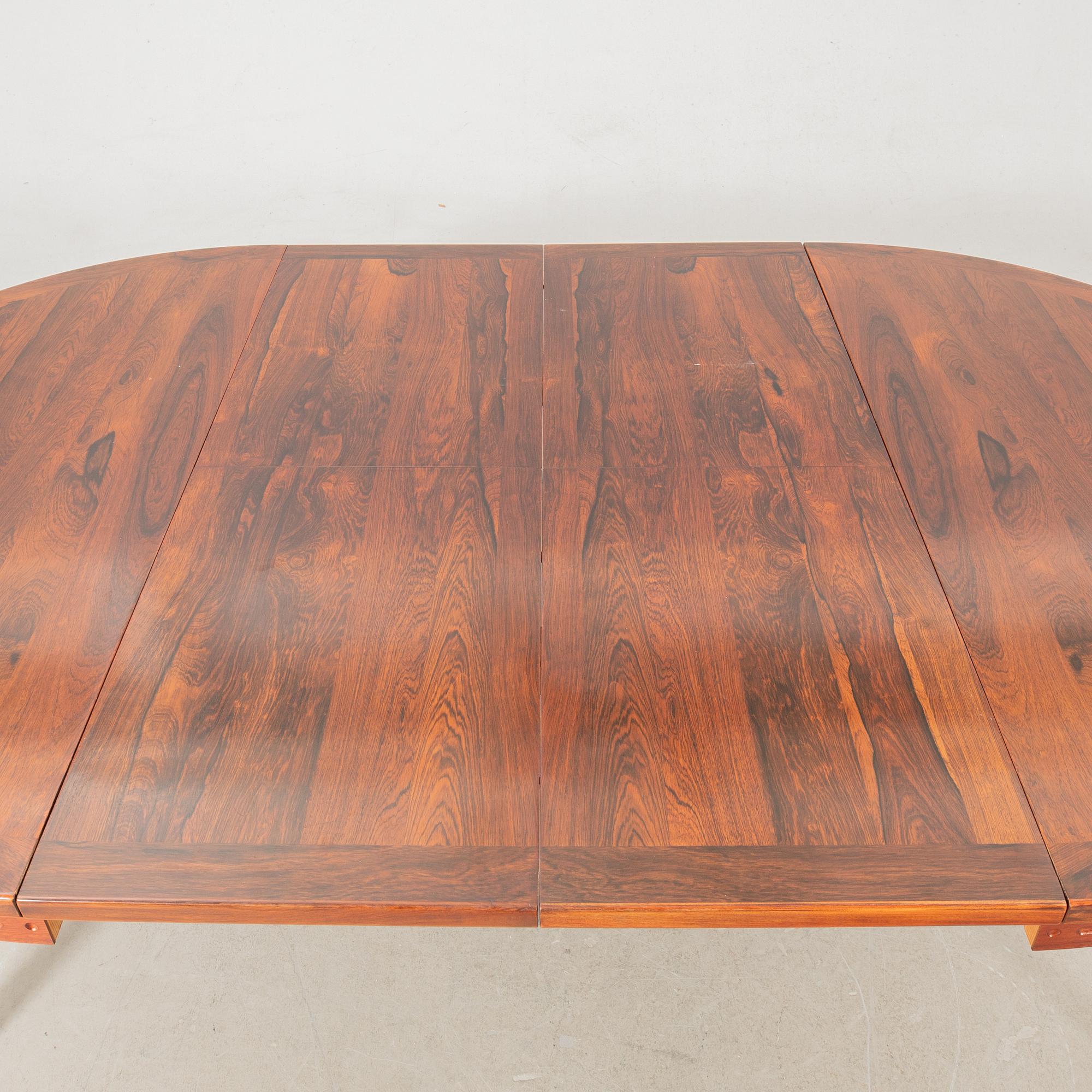 Nils Jonsson, dining table Troeds and 6 chairs, 1960s/70s.