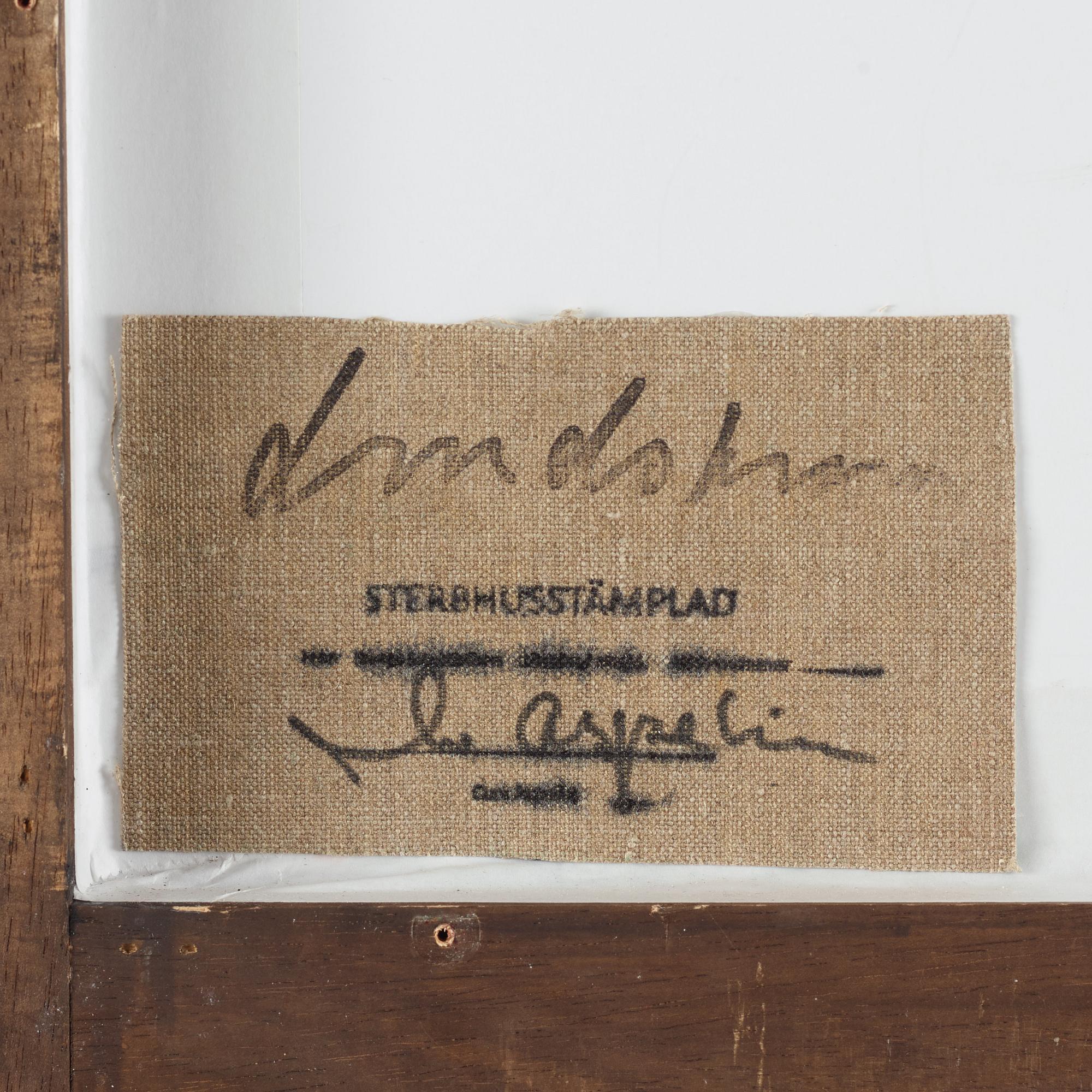 Bengt Lindström, acrylic on paper, signed with stamp and certified verso by Curt Aspelin, executed in the 2000s.