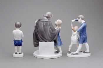 FIGURINER, 3 st, porslin, Bing & Gröndahl.