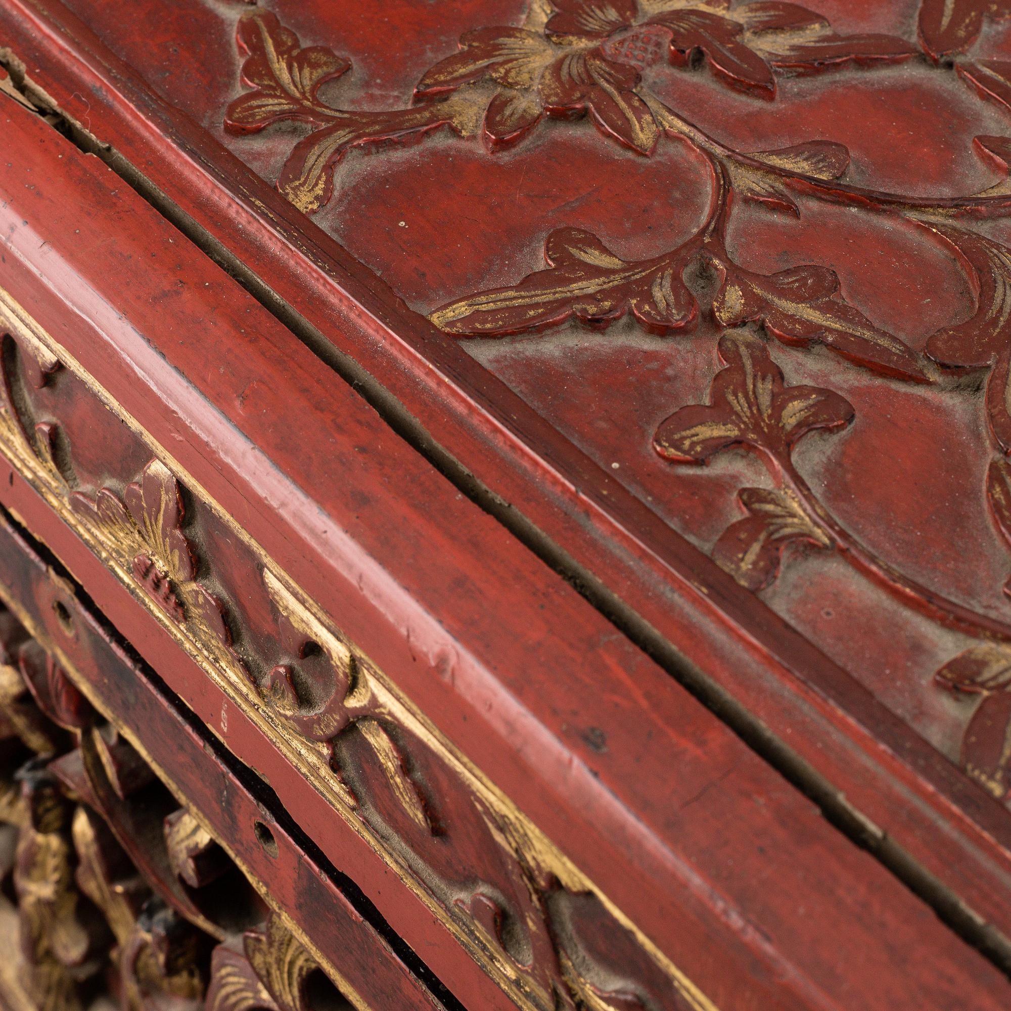 SKRIN, lackerat trä. Qingdynastin, 1800-tal.