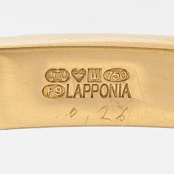 Björn Weckström, collier, "Ciria", 18K guld med briljantslipade diamanter ca 0.26 ct totalt. Lapponia 2007.