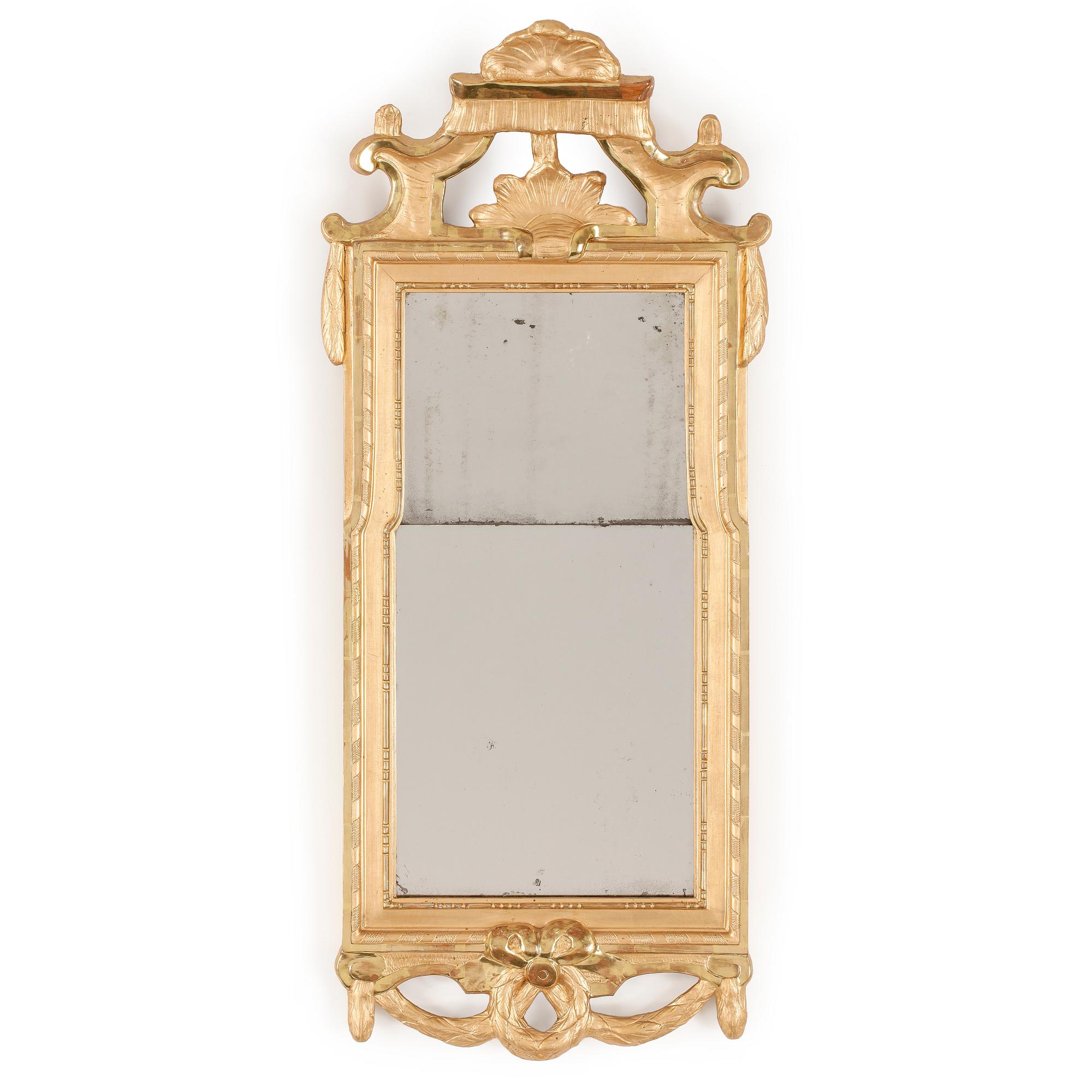 SPEGEL, gustaviansk, Per Westin, (bildhuggare och spegelmakare i Stockholm från 1776). troligen 1778.