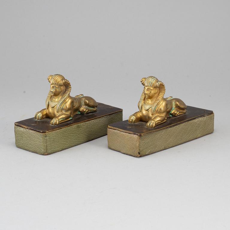 A pair of 19th century bronze sculptures.