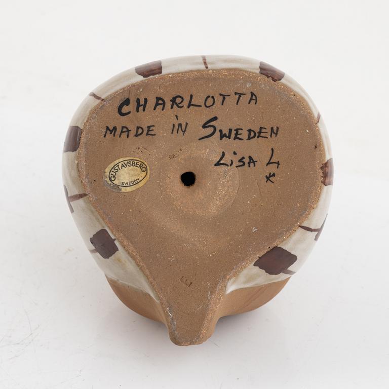 Lisa Larson, figurin, "Charlotta", stengods, Gustavsberg.