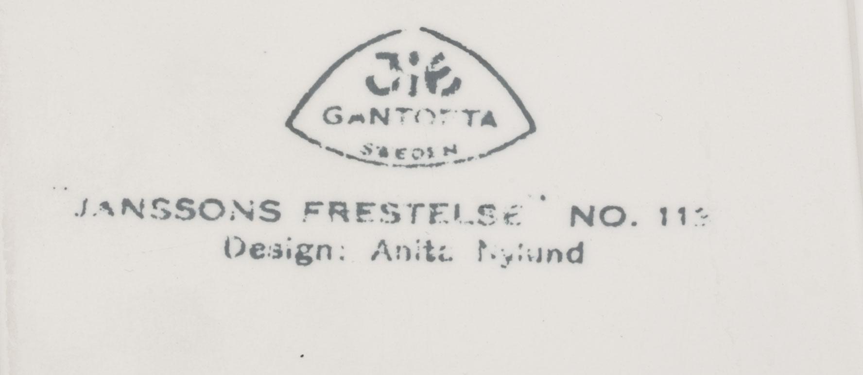 ANITA NYLUND, flintgods. Serveringsfat ur serien "Janssons Frestelse", JIE Gantofta.