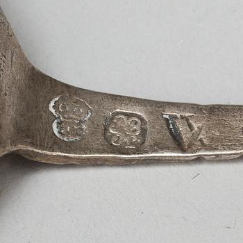 BRÄNNVINSSKED,  Peter Björkman, Karlskrona, (1718-1753). Vikt ca 30g.