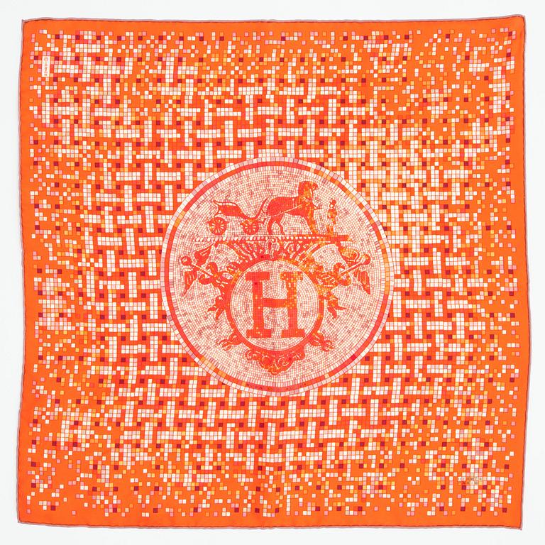 HERMÈS, two silk handkerchiefs.