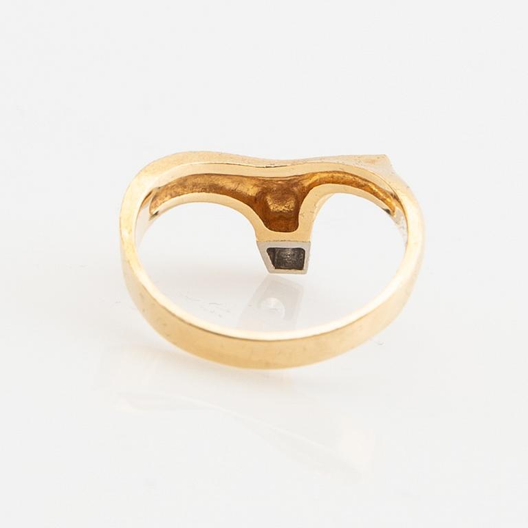 Björn Weckström, ring, 18K gold with brilliant-cut diamond, "Diamond Promise", Lapponia.