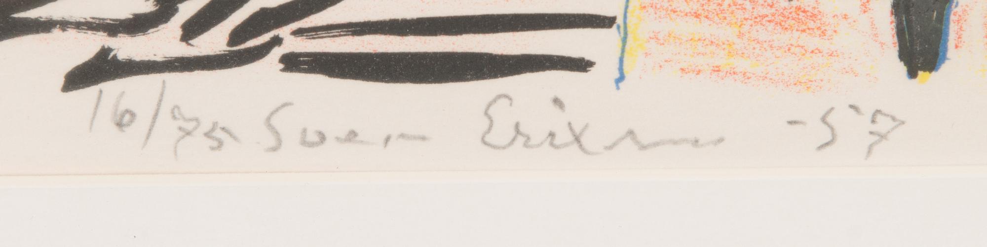 Sven X:et Erixson, litografi, signerad och daterad -59, numrerad 16/75.