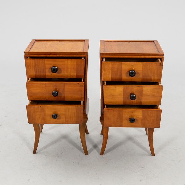 Pair of Art Deco bedside tables, first half of the 20th century.