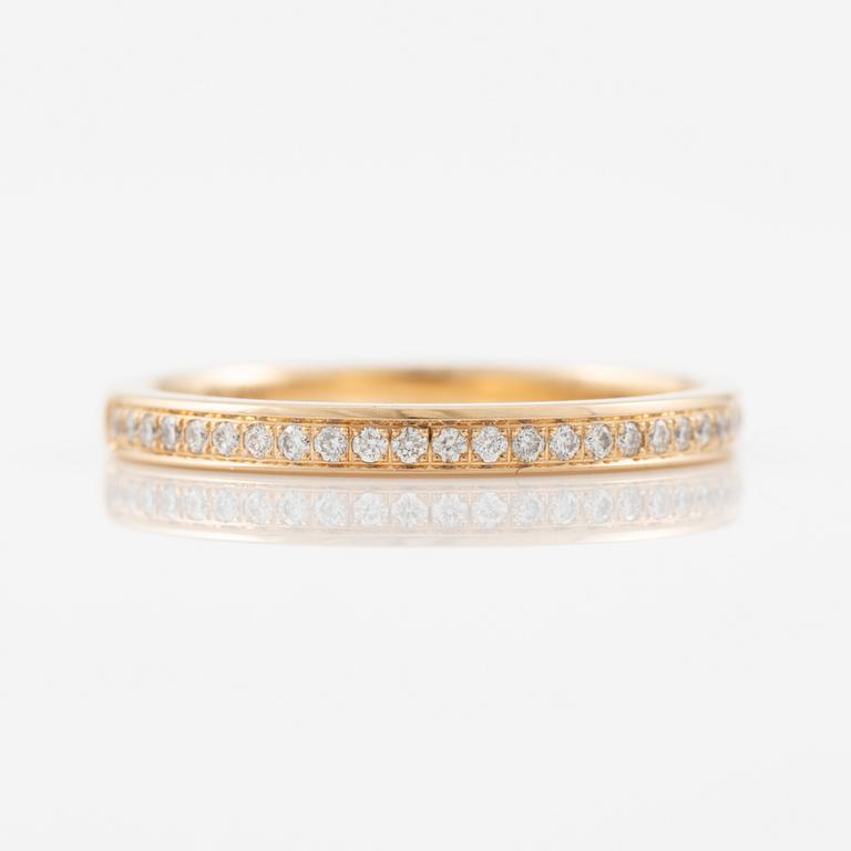 Wedding rings, a pair, Schalins, 18K gold with brilliant-cut diamonds.