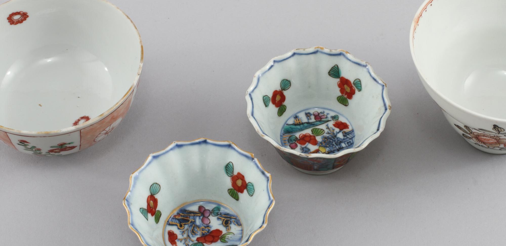 SKÅLAR, 4 st, porslin, Kina, 1700-1900-tal.