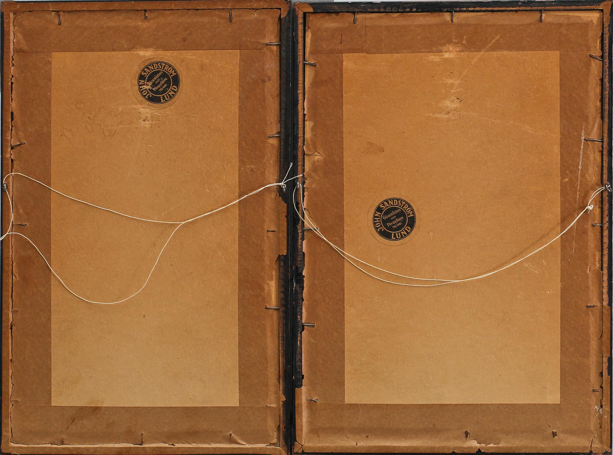 OKÄND KONSTNÄR, gouache på textil, 2 st, Kina, 1900-tal.