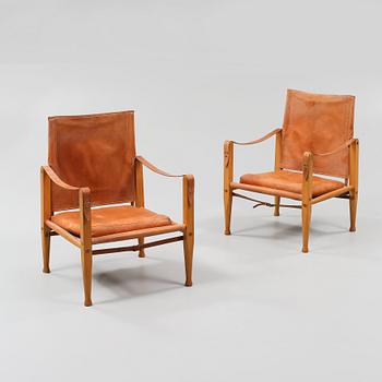 FÅTÖLJER, ett par, "Safari", Kaare Klint, Danmark, 1900-talets andra hälft.