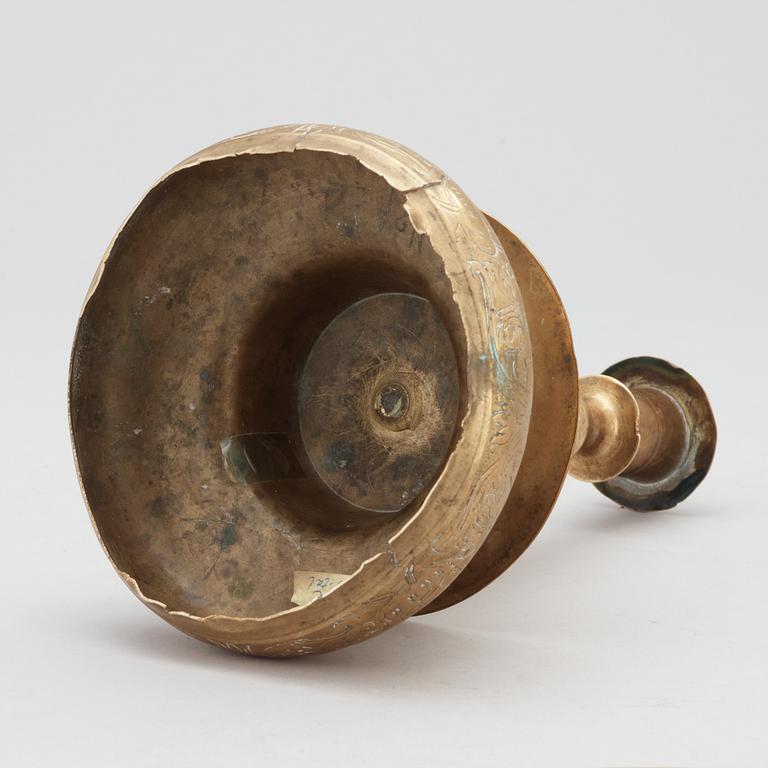 LJUSSTAKE. Nürnberg, 1600-talets andra hälft. Barock.