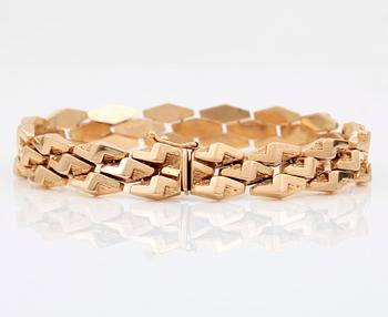 ARMLÄNK, 18k guld, troligen Italien. Vikt 19,8 gram.
