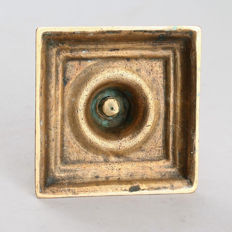 LJUSSTAKE, mässing, barock, 1700-tal.