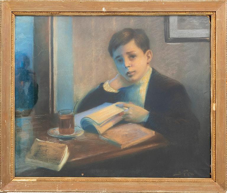Okänd konstnär 1900-tal , pastel signed.