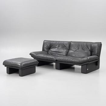 Nicoletti Salotti, an "Ambassador" sofa with ottoman, Italy 1970s-1980s.