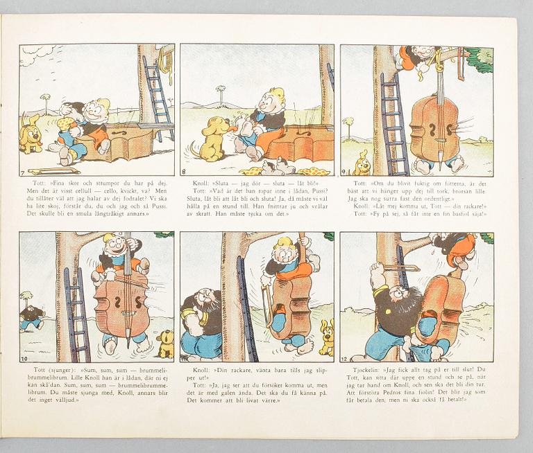 SERIETIDNINGAR, 6 st. Biffen & Bananen, Nalle, Knoll och Tott.