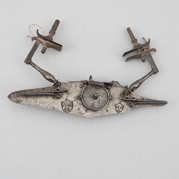 Wheel lock, 16th-century type, probably later.