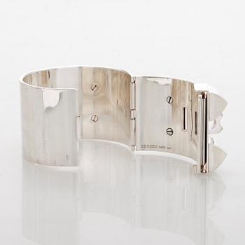 Hermès, a sterling silver 'Collier de Chien' bracelet.