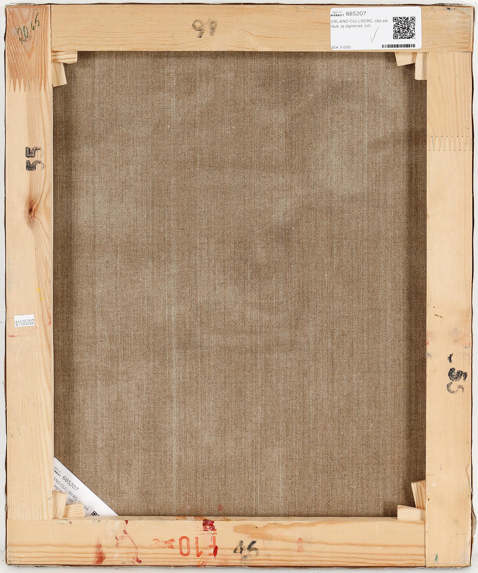 ERLAND CULLBERG, olja på duk, ej signerad.