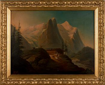 OIDENTIFIERAD KONSTNÄR, olja på duk, signerad WS. och daterad 1868.
