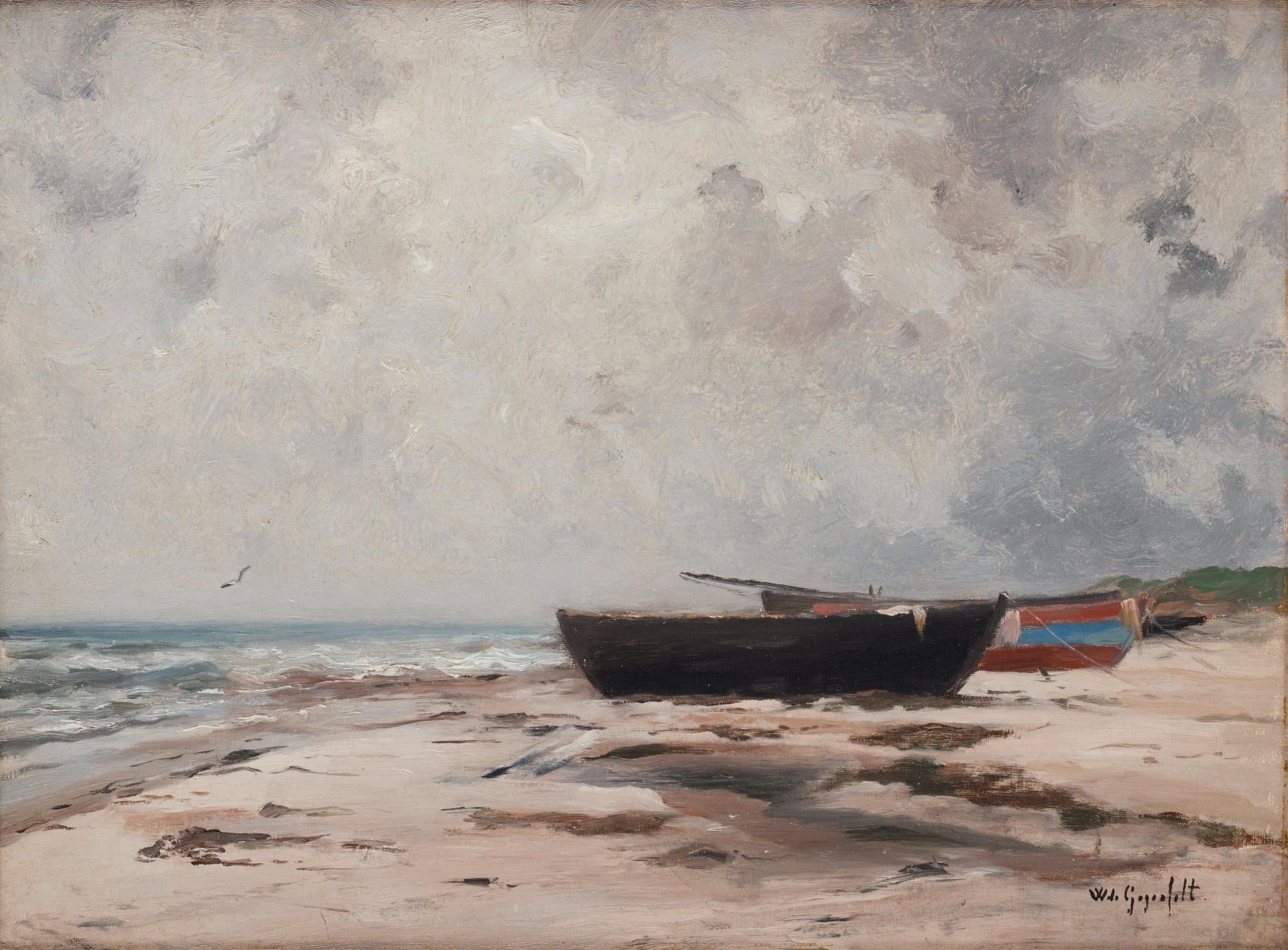 Wilhelm von Gegerfelt, Boats on the beach - Skagen.