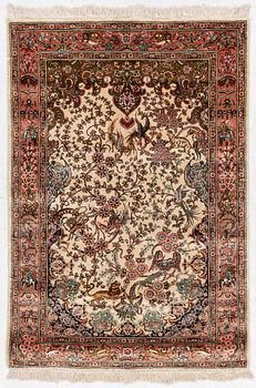 Carpet, Tabriz, figural approx. 150 x 100 cm.