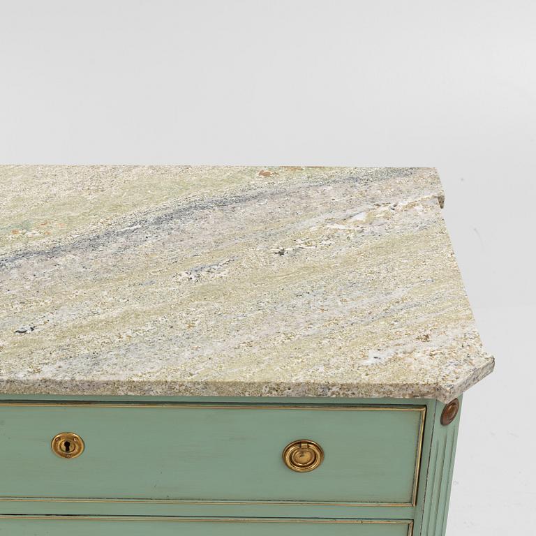 A Gustavian style chest of drawers, mid-20th Century.