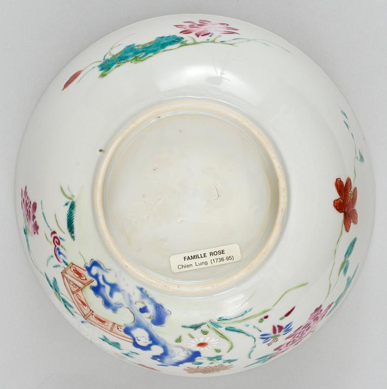 SKÅL, porslin. Qing dynastin, Qianlong (1736-95).
