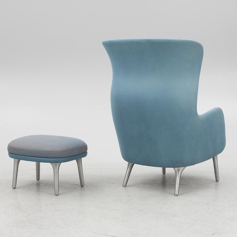 Jaime Hayon, armchair with footstool, "Ro JH1", Fritz Hansen, Denmark, 2015.