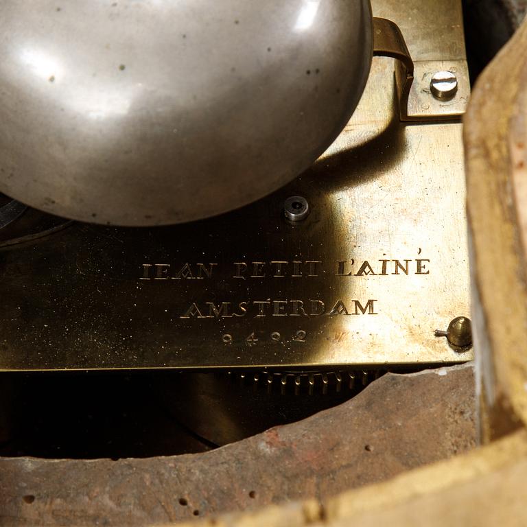 An 18th century Louis XV wall clock Jean-Petit L´Aine, Amsterdam.