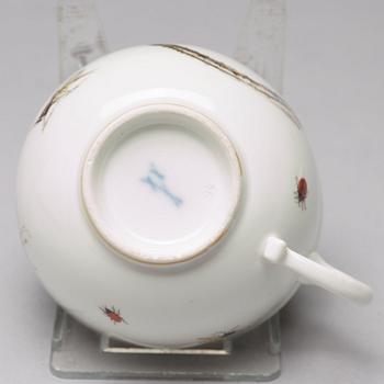 A Meissen cup with stand, 18th Century.