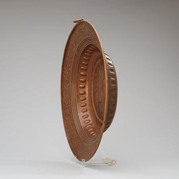 A Northern Europe/Germany first half 18th century copper alms dish,