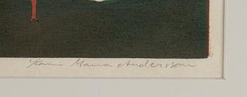 KARIN MAMMA ANDERSSON, färgträsnitt, signerat och numrerat 242/500 med blyerts.