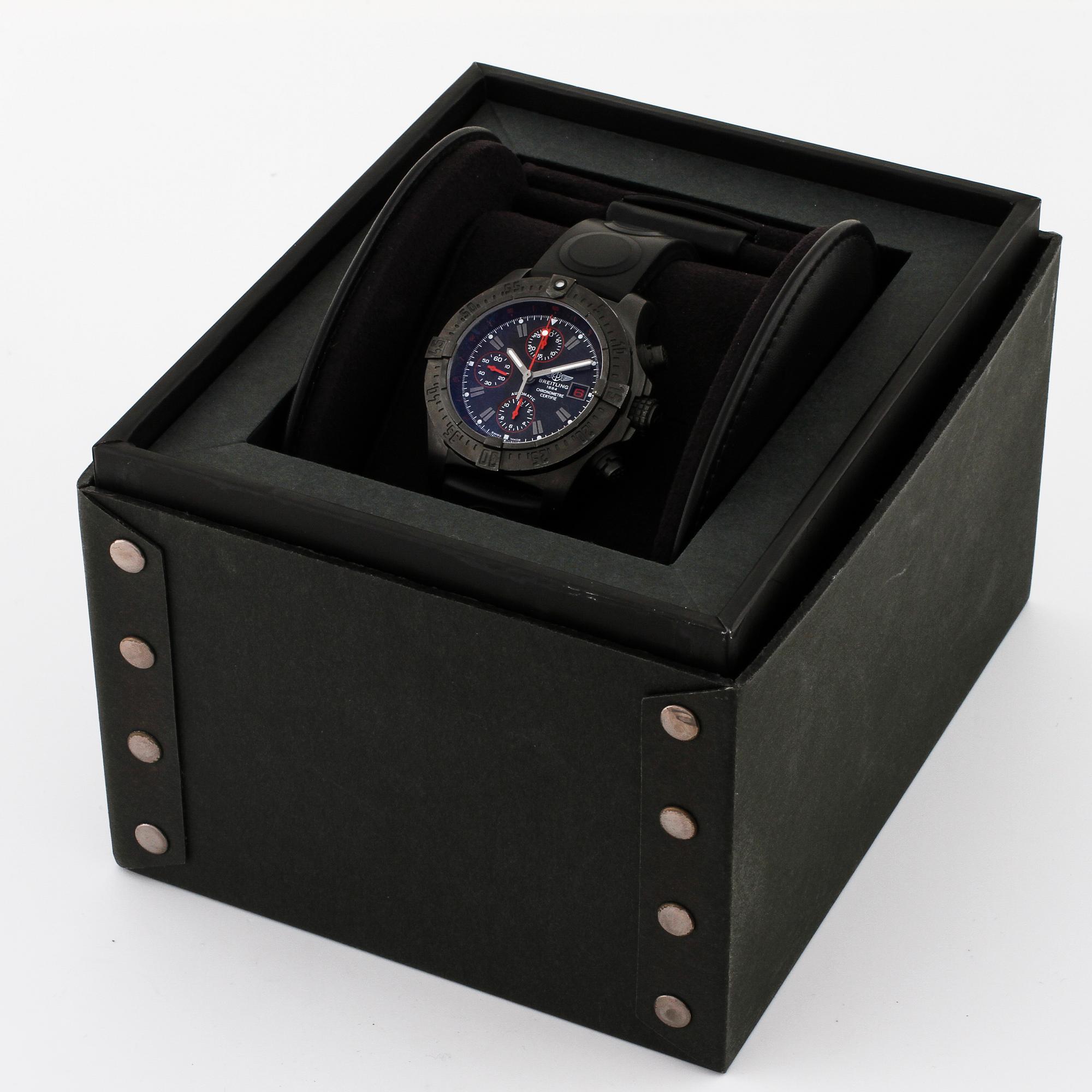 BREITLING, Avenger Blacksteel, Chronometer, Limited Edition, chronograf, wristwatch, 43 mm.