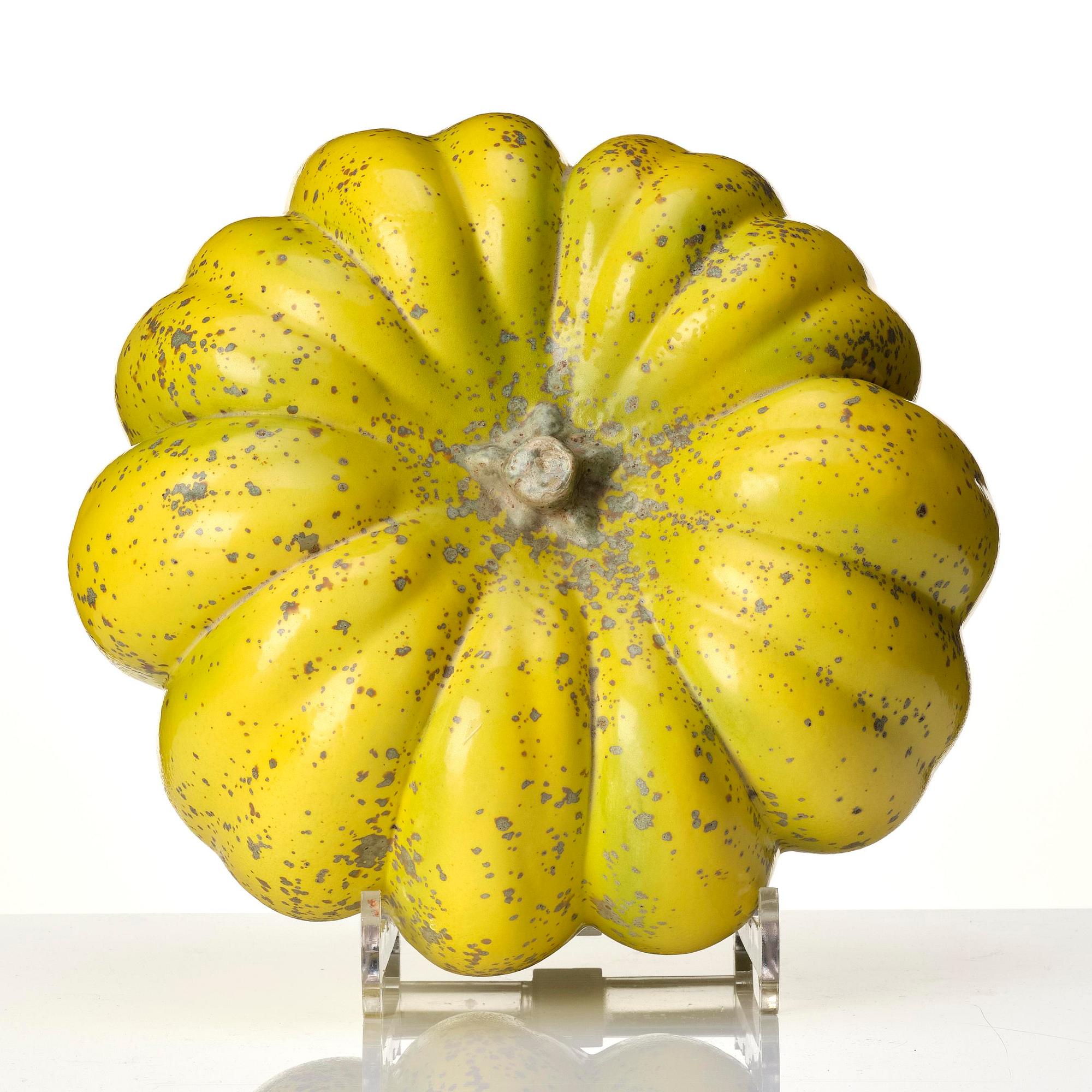 Hans Hedberg, a faience sculpture of a pumpkin, Biot, France.