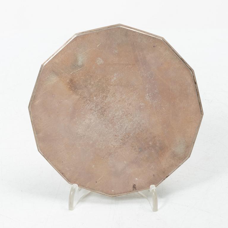 Wiwen Nilsson, a silver coaster, Nilsson A Hasselgrens Eftr Wiwen, Lund 1939.