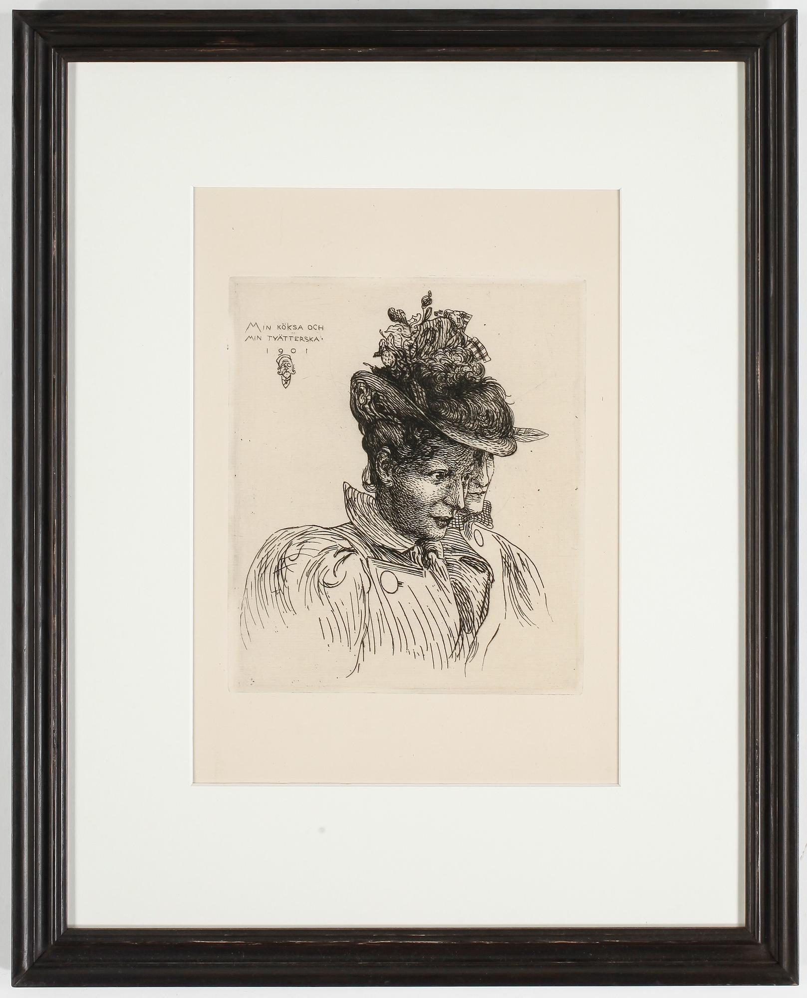 CARL LARSSON, etsning, daterad 1901 i plåten.