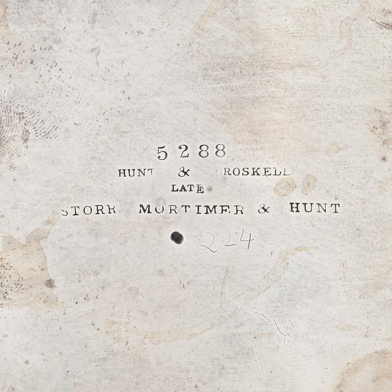 An English Silver Salver, mark of John Samuel Hunt, London 1851.
