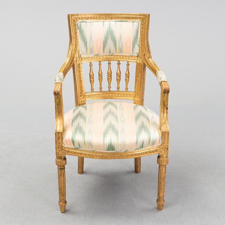 A Swedish Gustavian armchair, Lindome, around 1800.