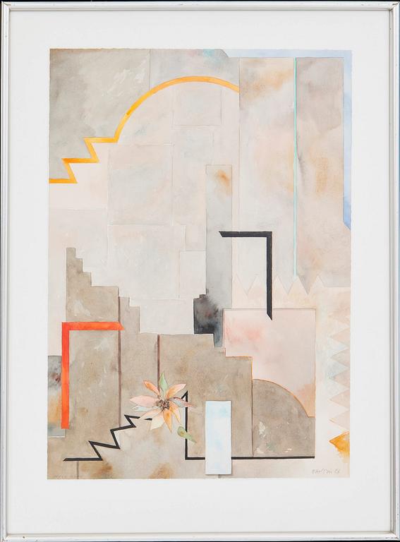 Bent Holstein, watercolour signed and dated 86.