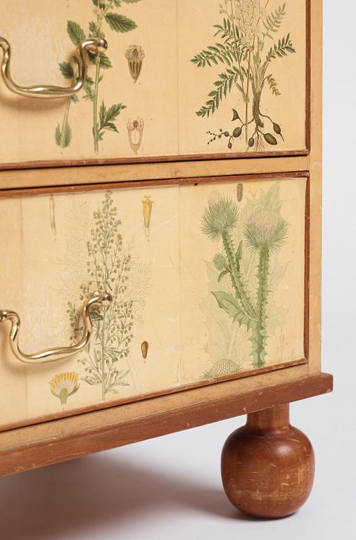 Josef Frank, a 'Flora' chest of drawers, Svenskt Tenn Sweden 1950s.